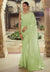 Green Mirror Embroidered Party Wear Saree