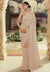 Peach Sequence Embroidered Party Wear Saree