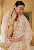 Beige Party Wear Saree In uk