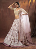 Purple And White Lehenga Choli In usa