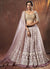 Purple And White Floral Embroidered Lehenga Choli
