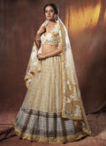 Beige Golden Lehenga Choli In usa