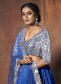 Blue And Silver Lehenga Choli In usa uk canada