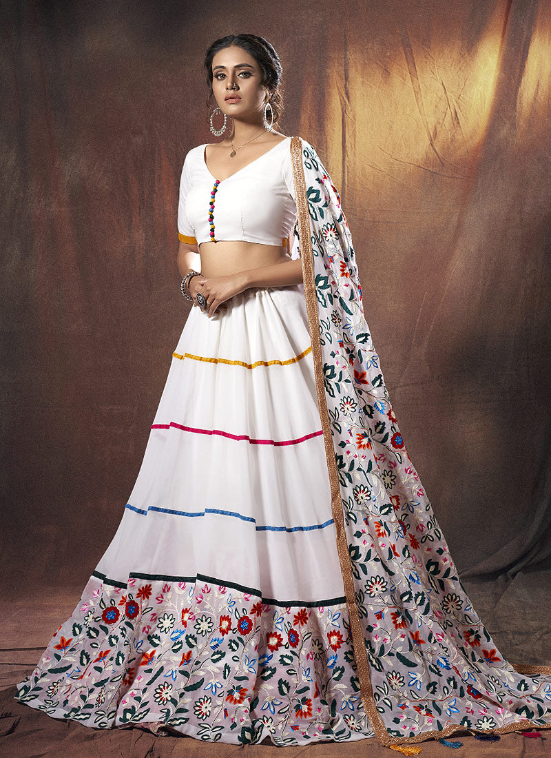 White Lehenga Choli In usa