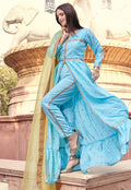 Light Blue Golden Pant Suit In usa uk canada