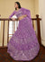 Lilac Lavender Foil Mirror Indian Wedding Lehenga