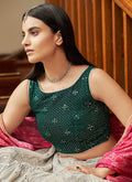 Grey And Green Indian Wedding Lehenga