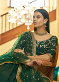 Deep Green Sequence Wedding Lehenga