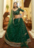 Deep Green Sequence Embroidered Indian Wedding Lehenga