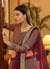 Maroon Embroidered Wedding Lehenga