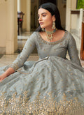 Grey Sequence Indian Wedding Lehenga