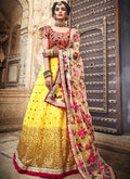 Yellow And Red Lehenga Choli