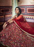 Red Designer Wedding Lehenga Choli, Salwar Kameez