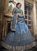 Dark Grey Designer Lehenga Choli