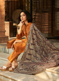 Tangerine Salwar Kameez Shawl In usa uk canada