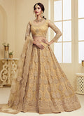 Golden Pearl Embroidered Wedding Lehenga Choli