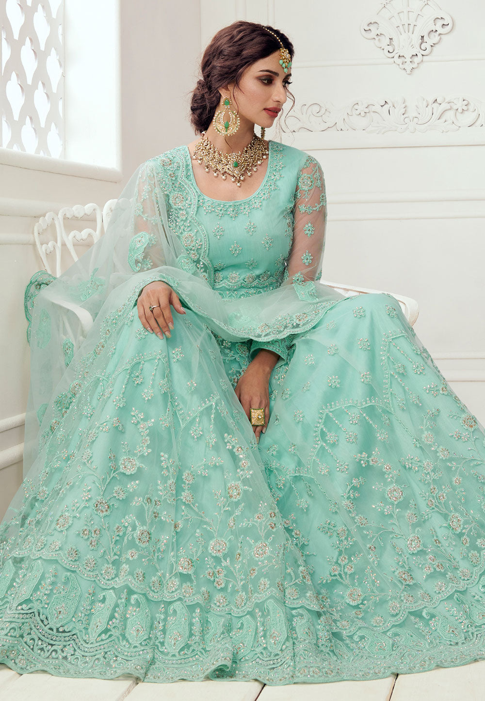 Aqua Blue Lehenga Choli In usa uk canada