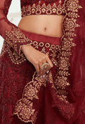 Bridal Red Embroidered Lehenga Choli