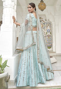 Ice Blue Lehenga Choli In usa uk canada