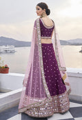 Wine And Pink Lehenga Choli In usa uk canada