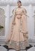 Soft Peach Mirror Work Wedding Lehenga Choli