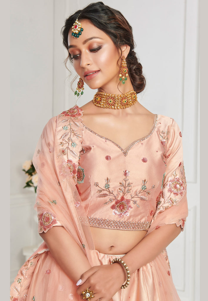 Peach Designer Lehenga Choli In usa