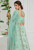 Turquoise Floral Designer Lehenga Choli In usa uk