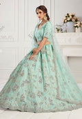 Turquoise Floral Designer Lehenga Choli In usa uk canada