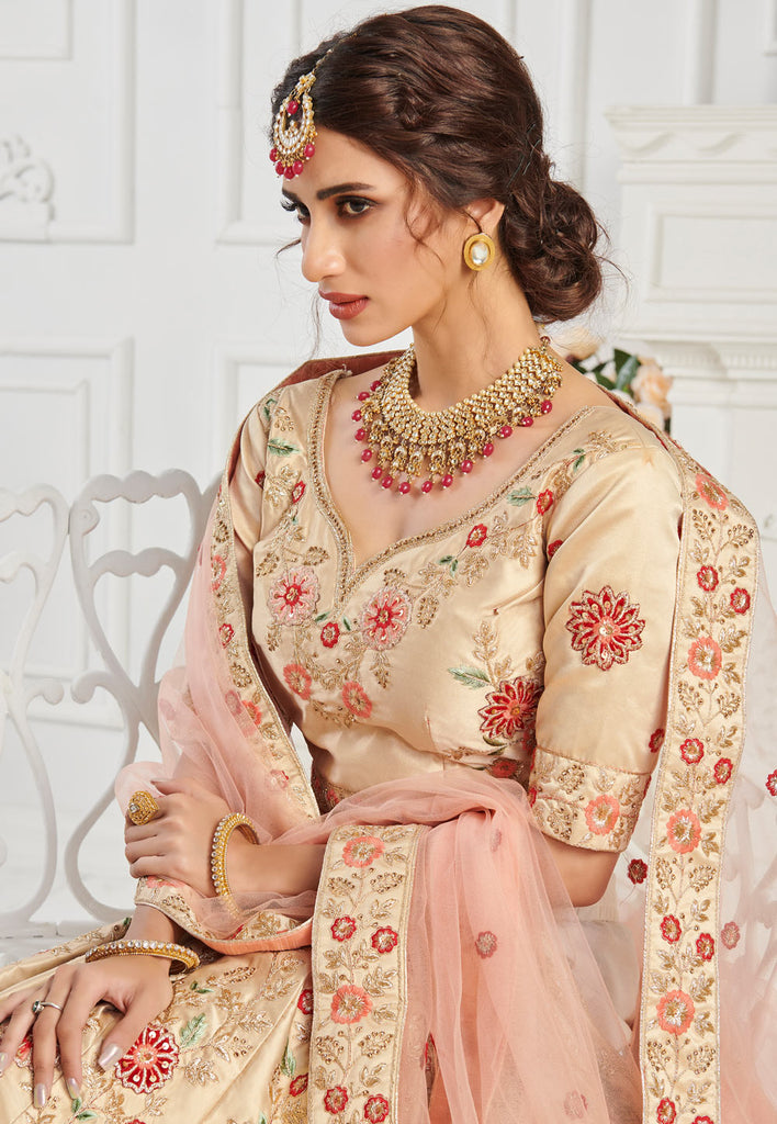 Ivory Cream Lehenga Choli In usa