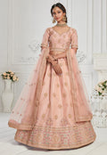 Baby Pink Floral Embroidered Lehenga Choli