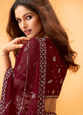 Maroon Wedding Lehenga Choli In uk