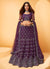 Purple Mirror Work Embroidered Wedding Lehenga Choli