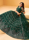 Dark Green Mirror Work Lehenga Choli In Australia