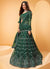 Dark Green Mirror Work Embroidered Wedding Lehenga Choli