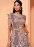 Mauve Floral Wedding Lehenga Choli In uk