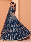 Persian Blue Wedding Lehenga Choli In Usa