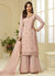 Pink Embroidered Designer Sharara Suit