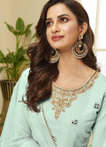 Aqua Blue Sharara Suit In usa uk canada