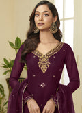 Maroon Sharara Suit In usa uk canada