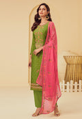 Green And Pink Embroidered Pakistani Pant Suit In uk canada
