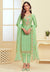 Green Floral Embroidered Pakistani Pant Suit