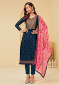 Blue And Pink Pakistani Pant Suit In usa uk canada