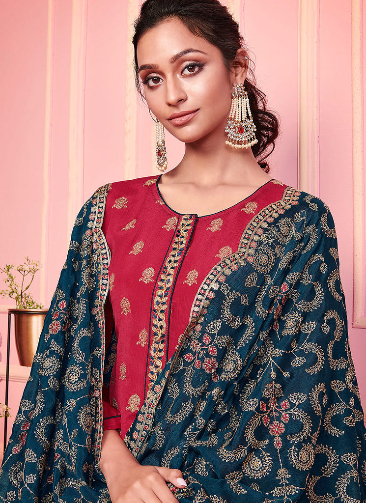 Rani Pink And Blue Pant Suit In uk