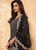 Black Georgette Sharara Suit 