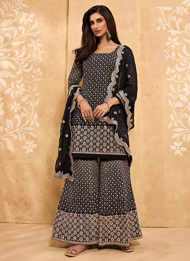 Black Sharara Suit In uk