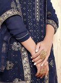 Navy Blue Pakistani Pant Suit In Canada