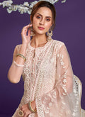 Soft Pink Lucknowi Designer Pant Style Suit In GERMANY