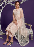 Soft Pink Lucknowi Embroidery Pant Style Suit In GERMANY