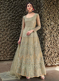 Light Green Designer Anarkali Gown
