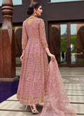 Light Pink Overall Zari Embellished Designer Anarkali Gown